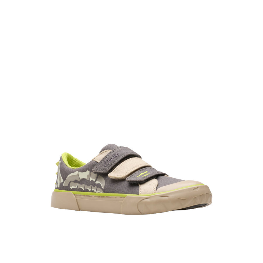 Clarks Foxing Stomp K Canvas-Grey F