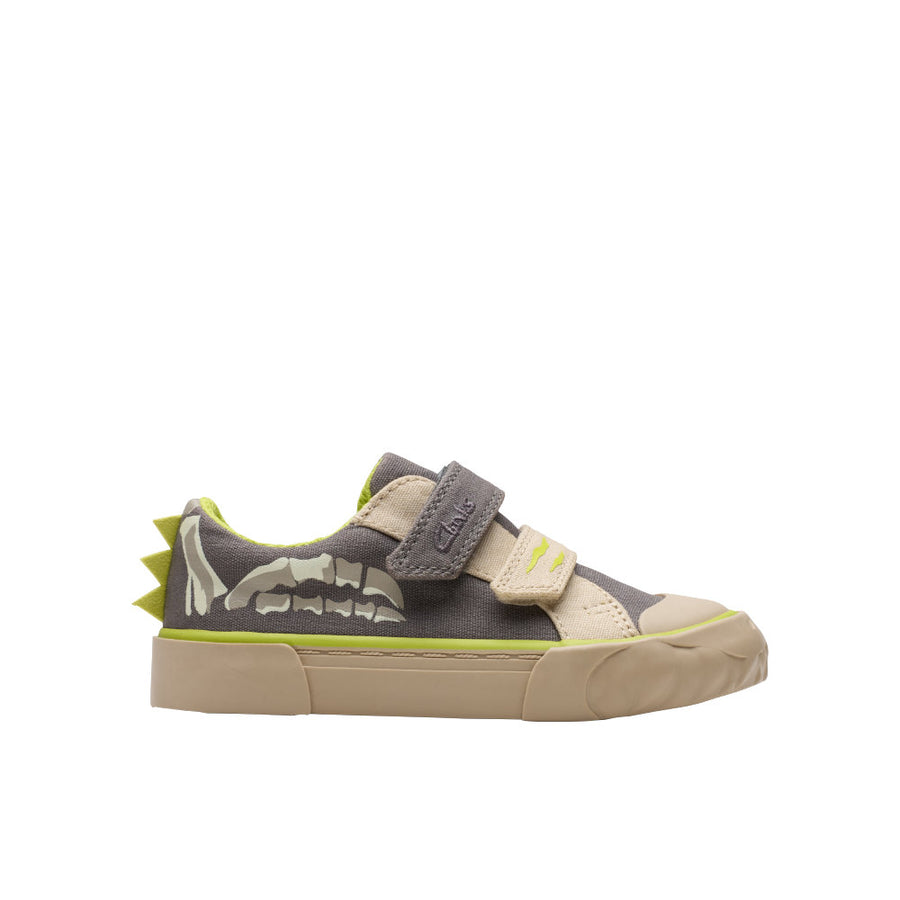 Clarks Foxing Stomp T Canvas-Grey F