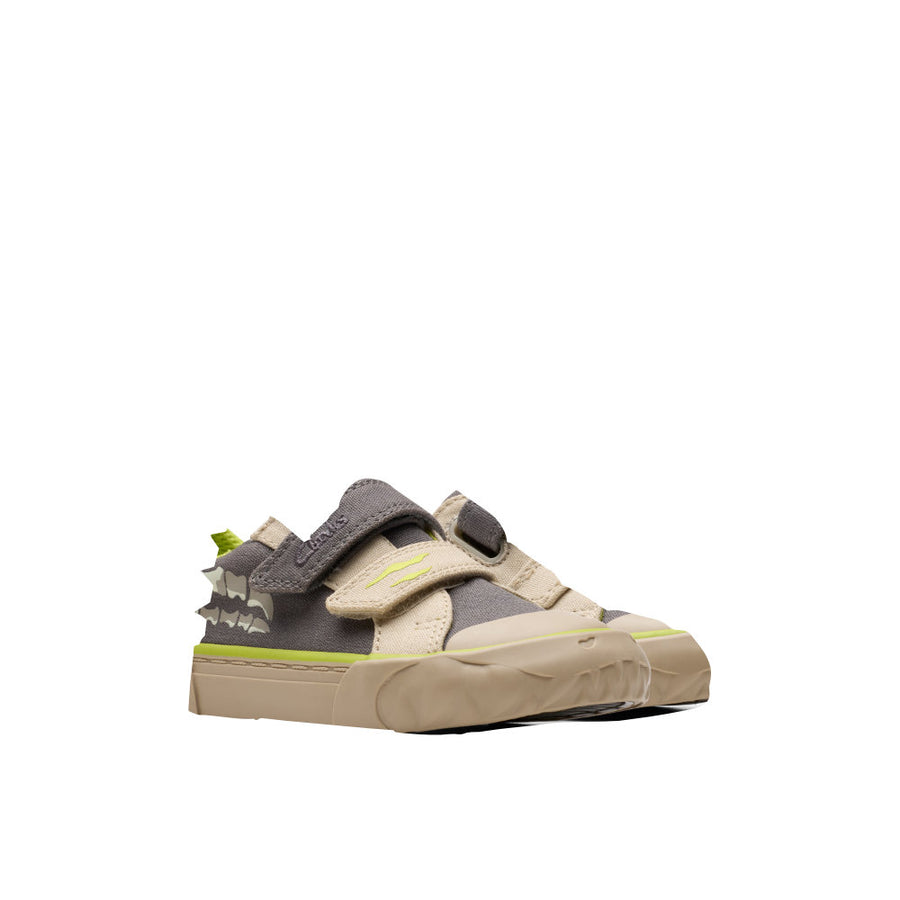 Clarks Foxing Stomp T Canvas-Grey F