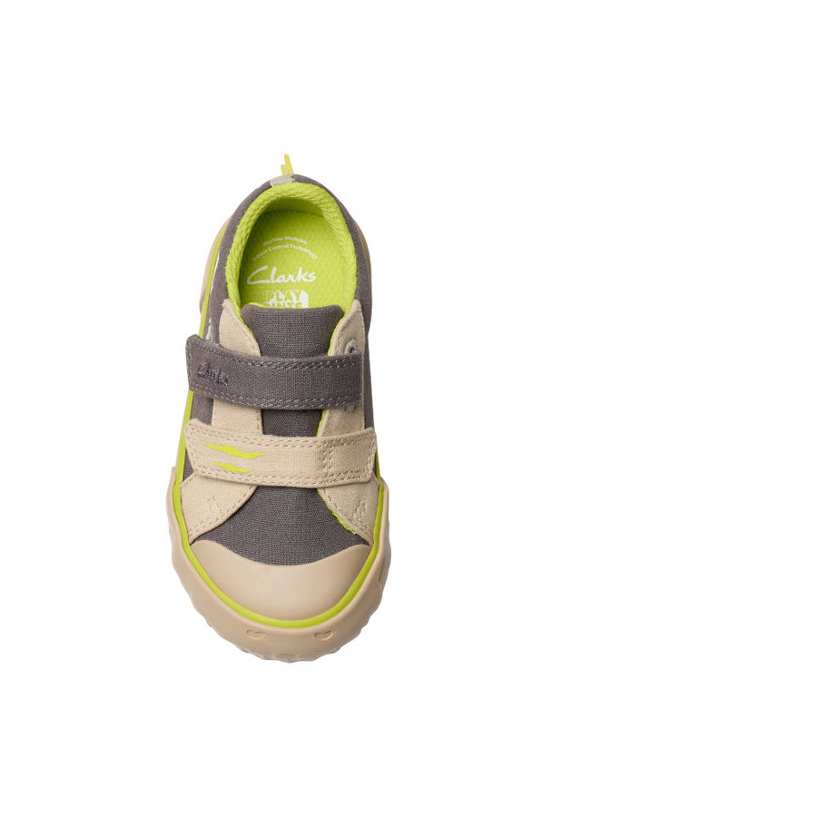 Clarks Foxing Stomp T Canvas-Grey F