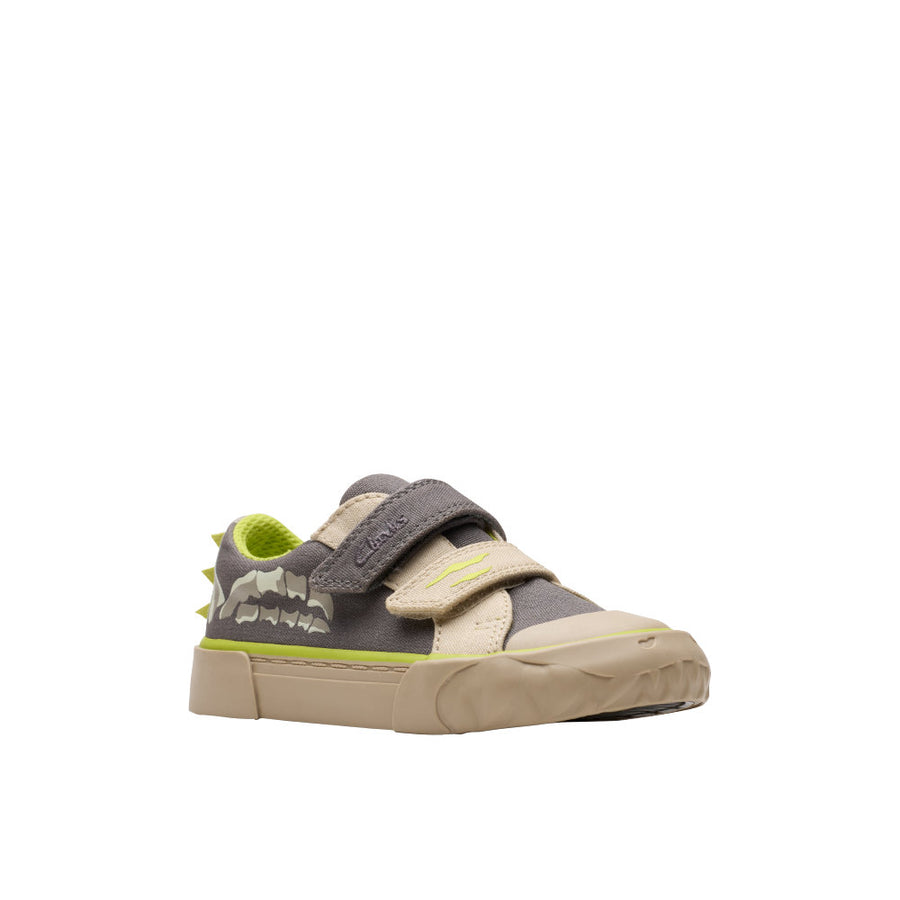 Clarks Foxing Stomp T Canvas-Grey F