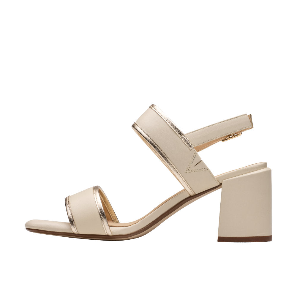 Clarks Ezoria Sling Heel-Cream Multi D