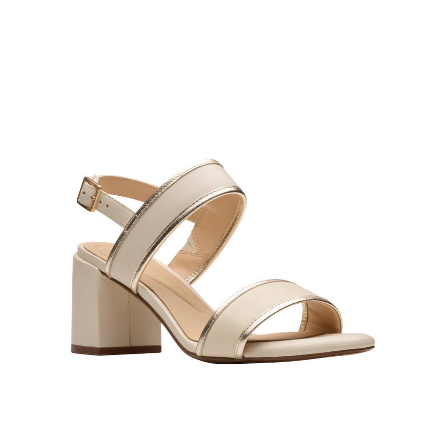 Clarks Ezoria Sling Heel-Cream Multi D