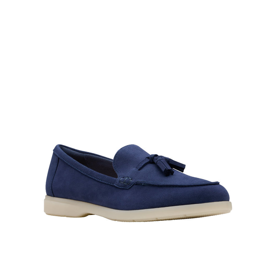 Clarks Narini Edge Loafers-Navy D