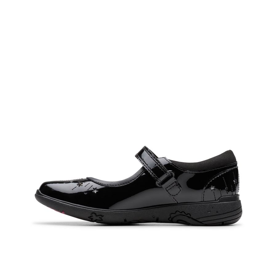 Clarks Relda Wish K Shoe-Black Patent G