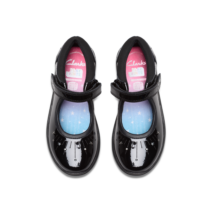 Clarks Relda Wish K Shoe-Black Patent G