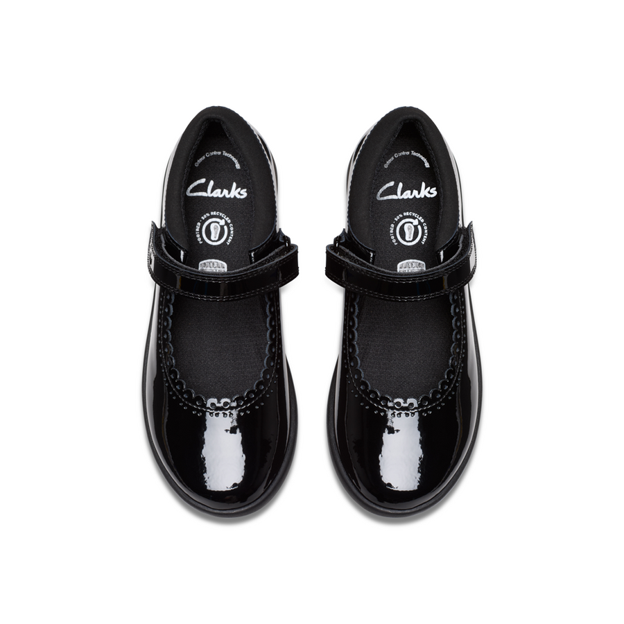 Clarks Etch Pure K Shoe-Black Patent F