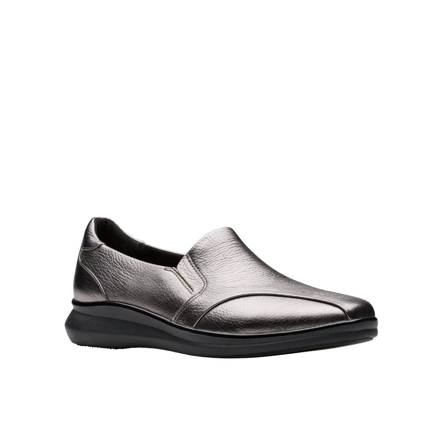 Clarks Lynell Edge Ladies Shoe-Pewter D