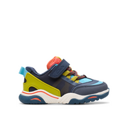 Clarks Feathertrack T Trainer-Navy Combi F