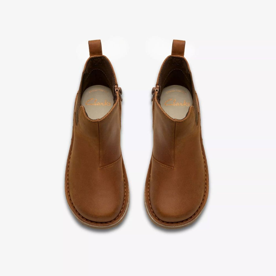 Clarks Joyful Sky Boys Boot-Tan G