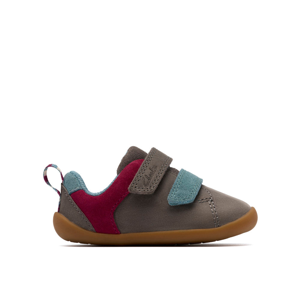 Clarks Roamer Pop T Boys Shoe-Grey G