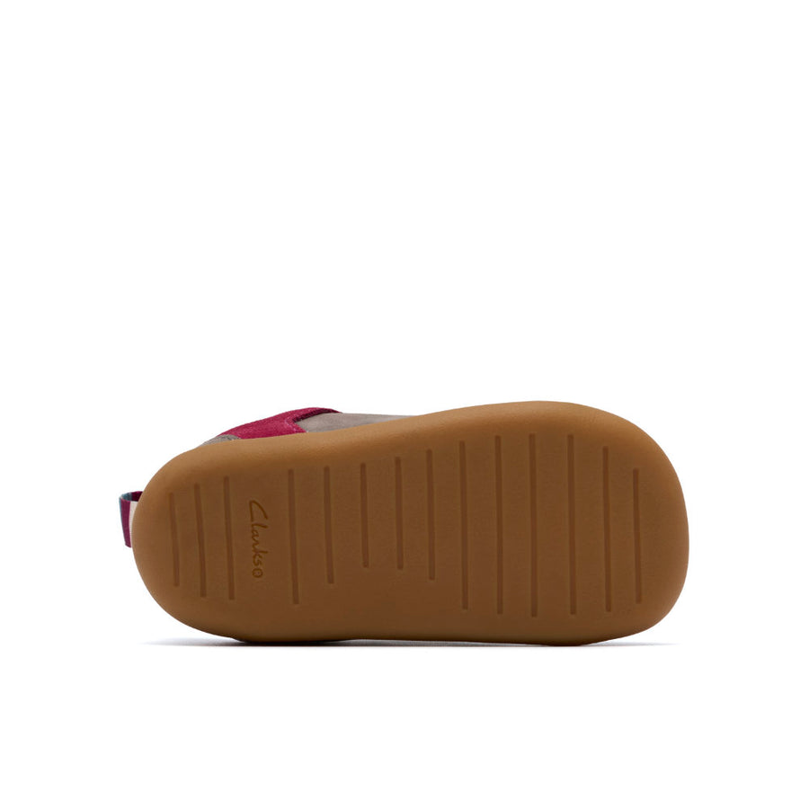 Clarks Roamer Pop T Boys Shoe-Grey G