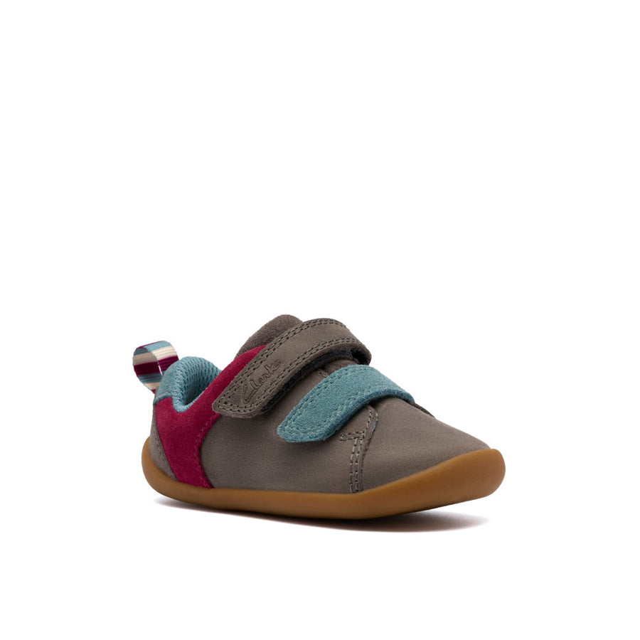 Clarks Roamer Pop T Boys Shoe-Grey G