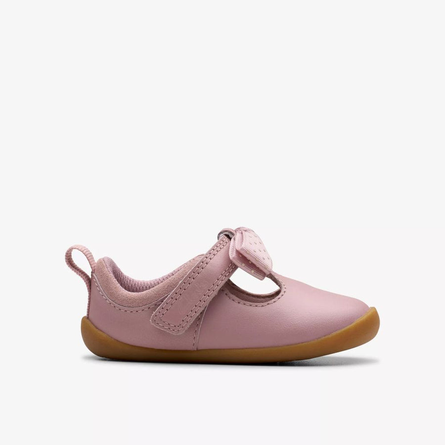 Clarks Roamer Trim T Shoe-Dusty Pink H