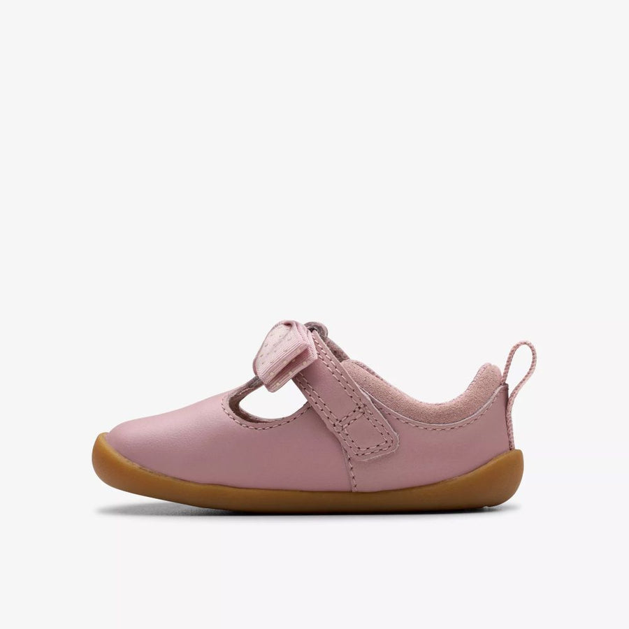 Clarks Roamer Trim T Shoe-Dusty Pink H