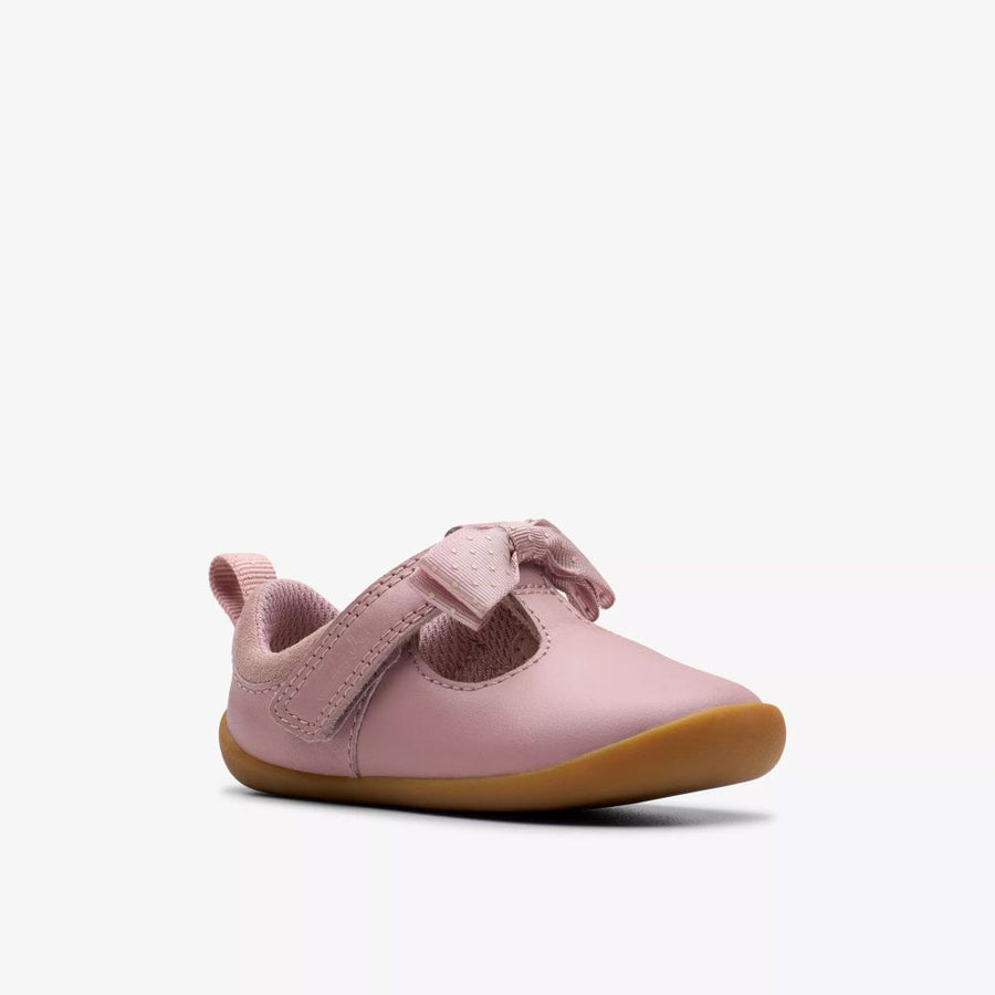 Clarks Roamer Trim T Shoe-Dusty Pink H