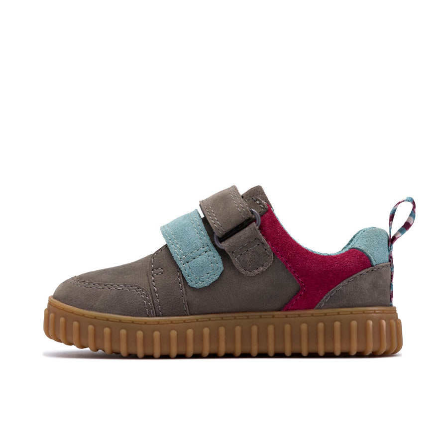 Clarks Cove Pop T Boys Shoe-Grey G
