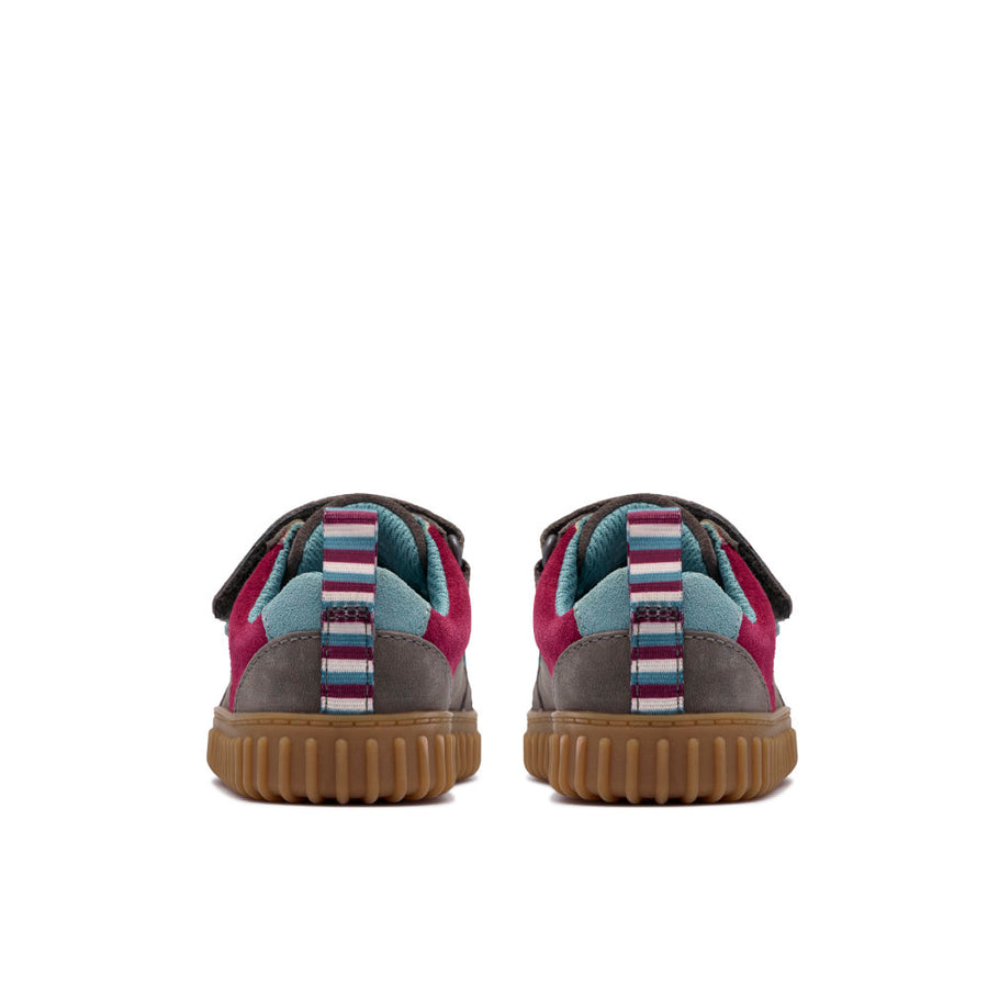 Clarks Cove Pop T Boys Shoe-Grey G