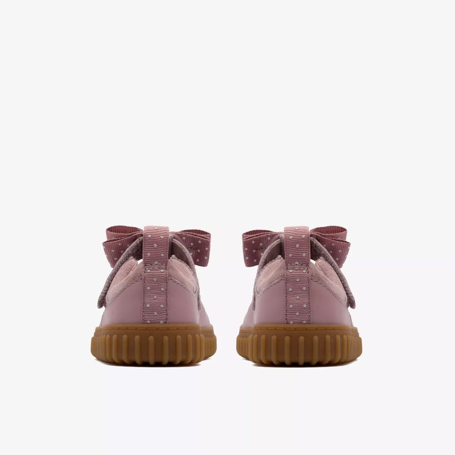 Clarks Cove Bow T Girls Shoe-DUSTY PINK G
