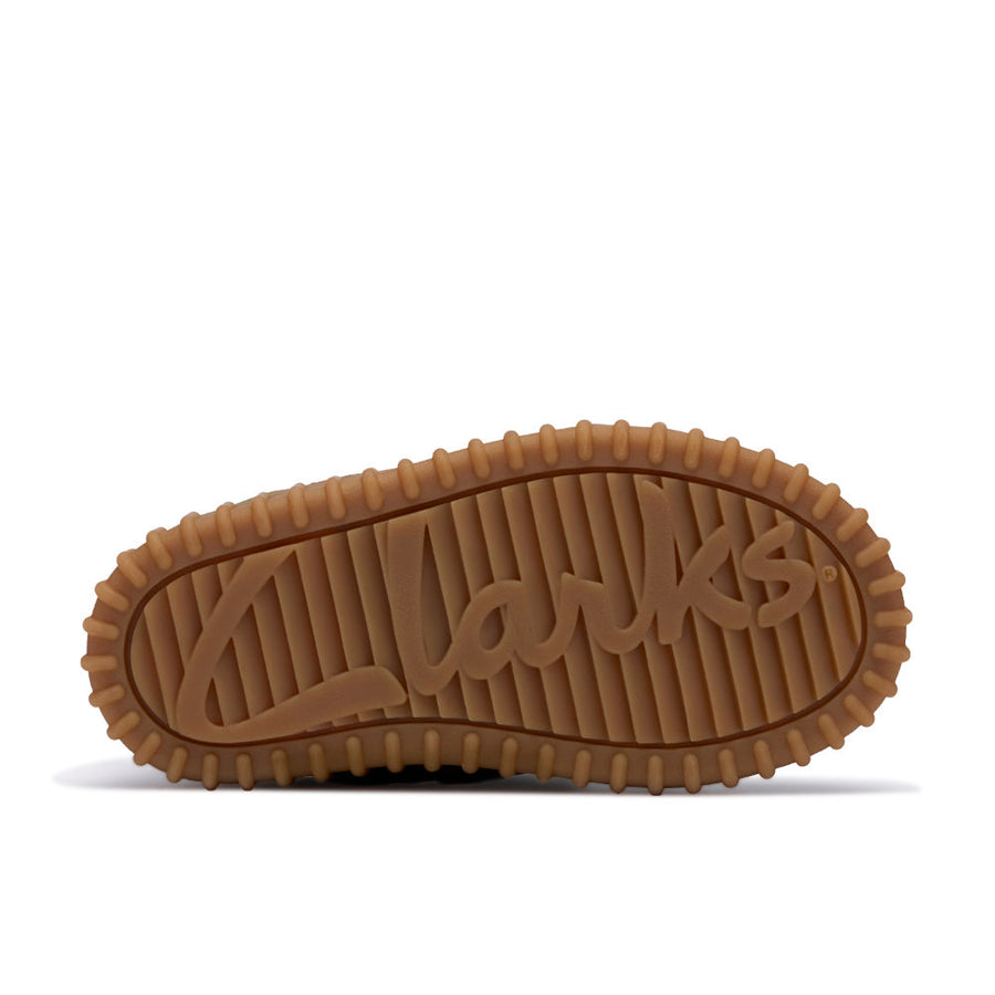 Clarks Cove Den T Boys Shoe-Brown Leather F
