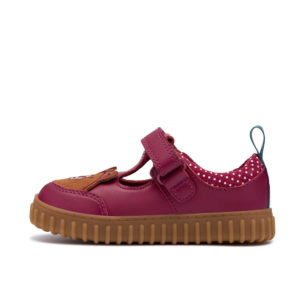 Clarks Cove Glow T Girls Shoe-Berry F