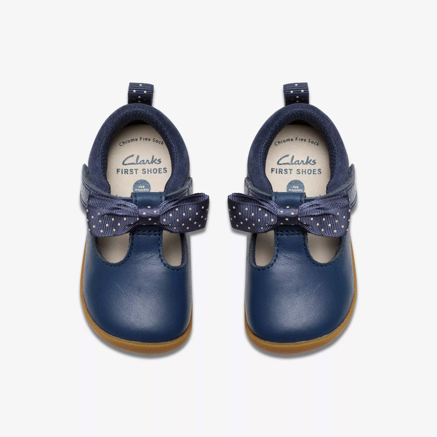 Clarks Roamer Trim T Shoe-Navy G