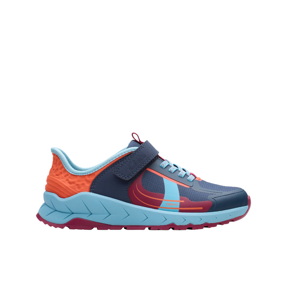 Clarks Selva Lane K Trainer-Navy Combi G