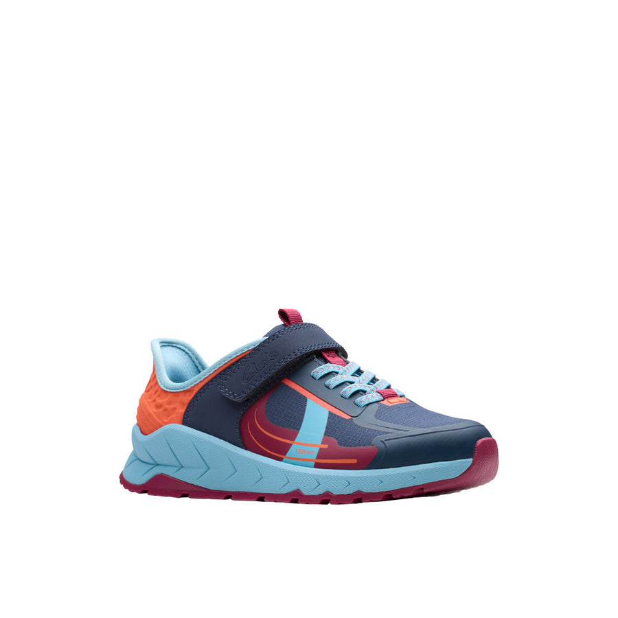 Clarks Selva Lane K Trainer-Navy Combi G