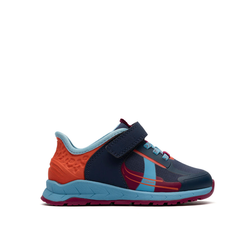 Clarks Selva Lane T Trainer-Navy Combi G