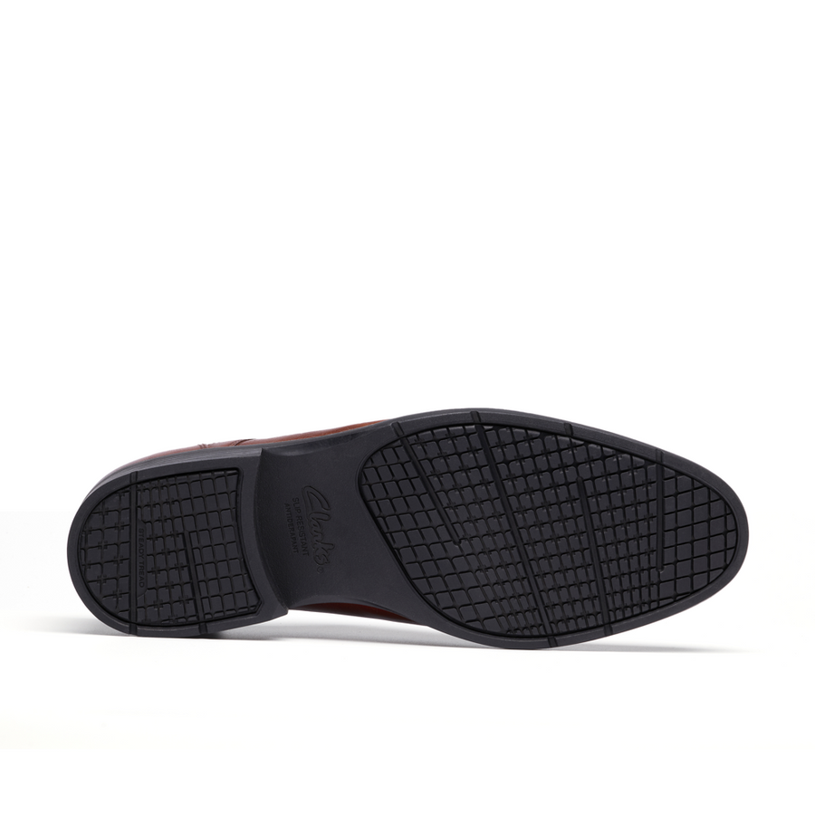 Clarks Steadwell Lace Shoe-Dark Tan G