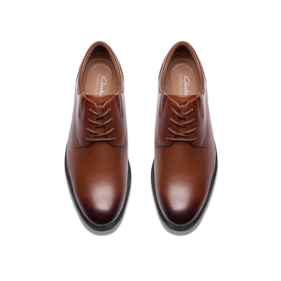 Clarks Steadwell Lace Shoe-Dark Tan G