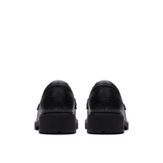 Clarks Eris Edge Y School Shoe-Black Leather F