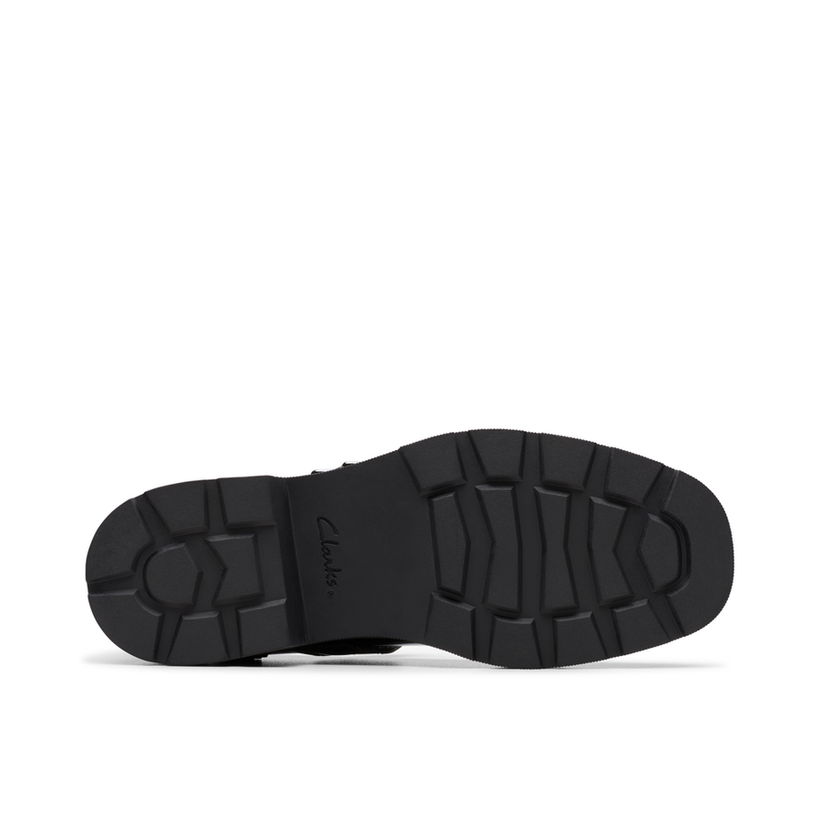 Clarks Eris Jane Y School Shoe-Black Patent F