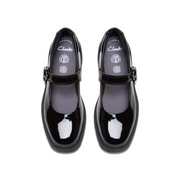 Clarks Eris Jane Y School Shoe-Black Patent F