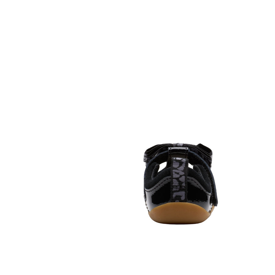 Clarks Roamer Trim T Shoe-Black Patent H