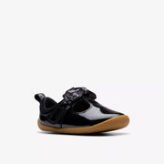 Clarks Roamer Trim T Shoe-Black Patent F