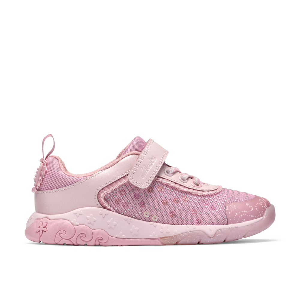 Clarks Tidal Wish K Shoe-Pink G