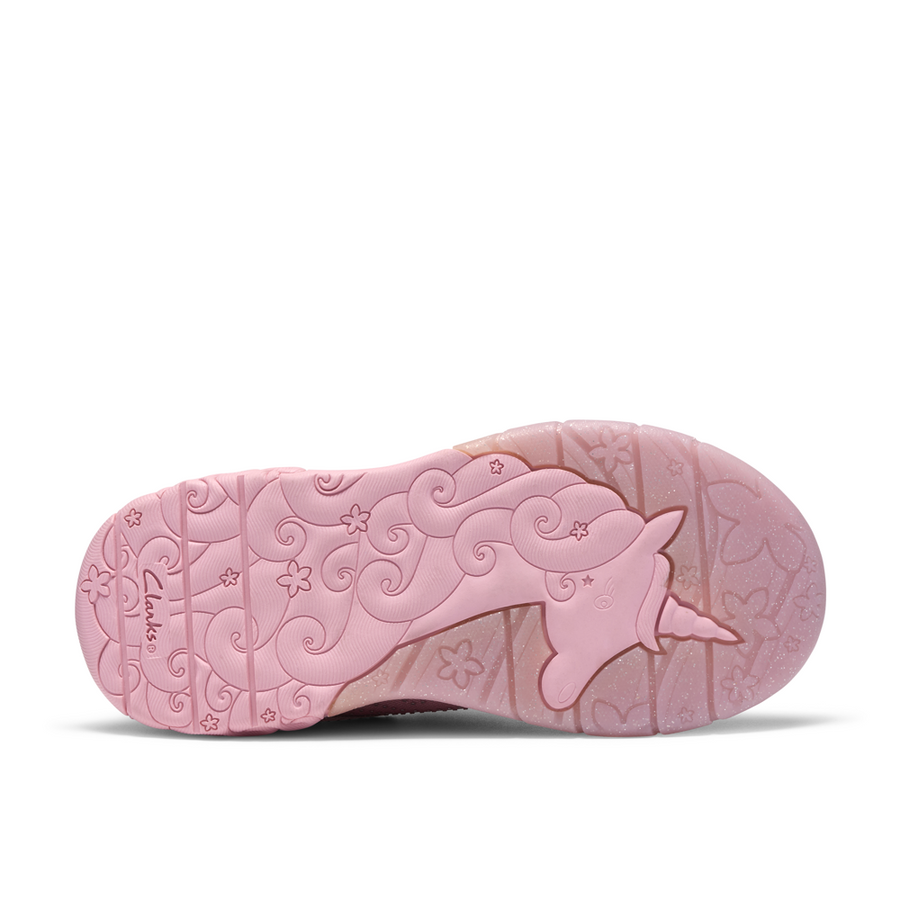 Clarks Tidal Wish K Shoe-Pink G