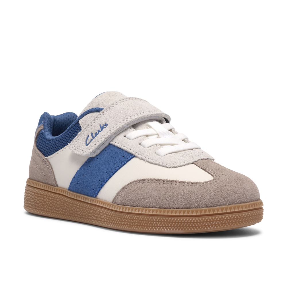 Clarks Cypress Step K Shoe-White Comb G