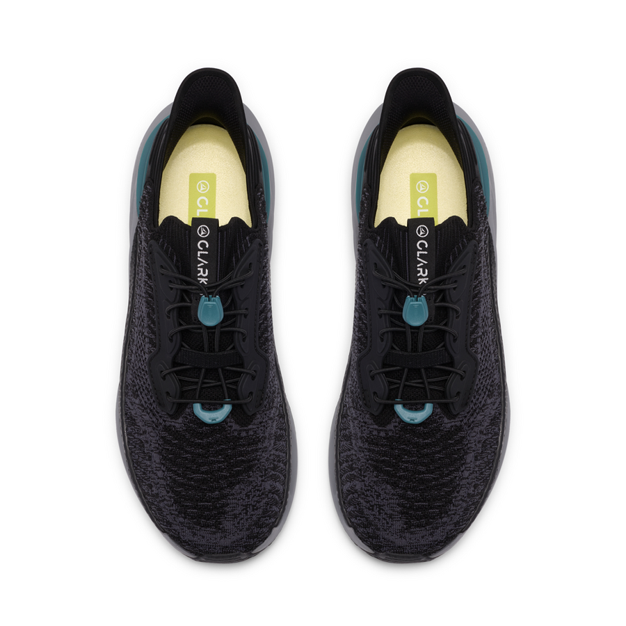 Clarks Pace Rise Mens Trainer-Black Combi G