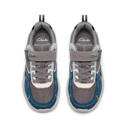 Clarks Crafton Vibe K Trainer-Grey Combi G