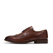 Clarks Bowburn Tip Mens Shoe-Tan Leather G