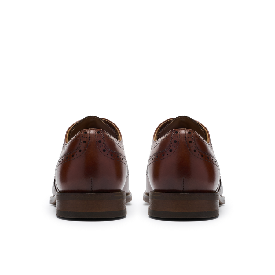 Clarks Bowburn Tip Mens Shoe-Tan Leather G