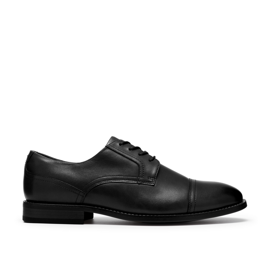 Clarks Bowburn Cap Mens Shoe-Black Leather G