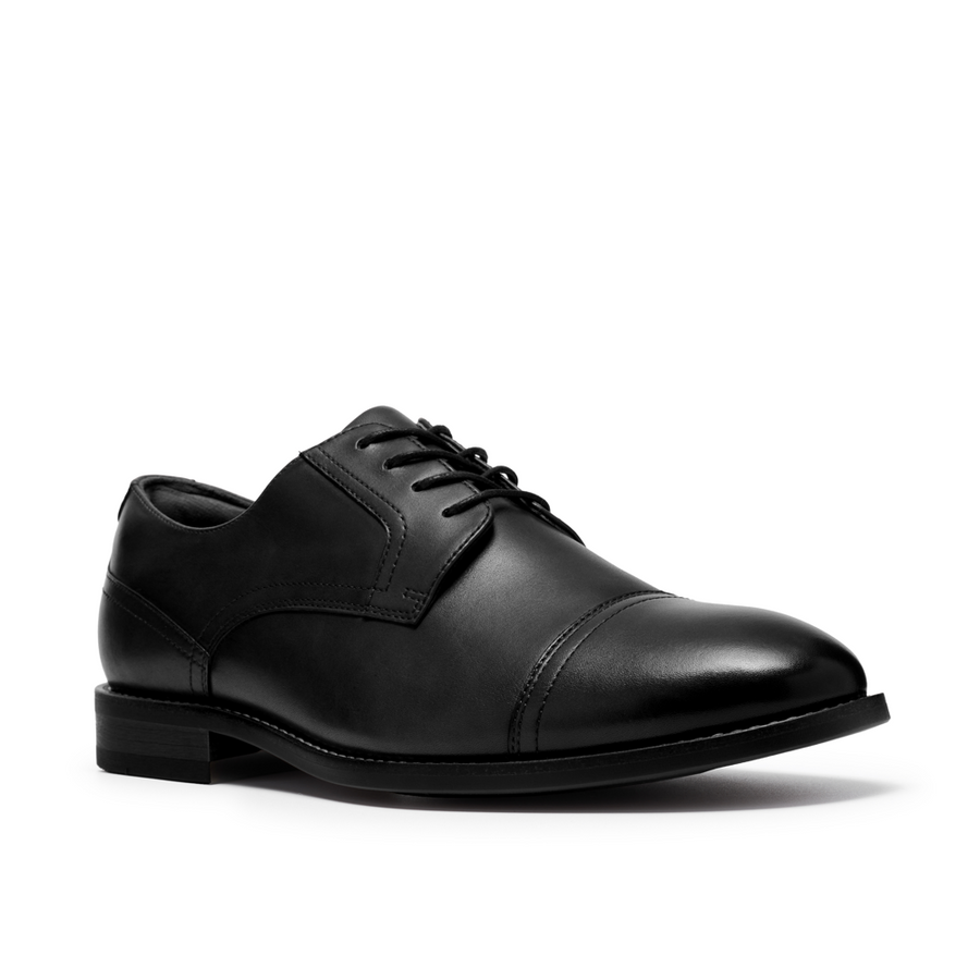 Clarks Bowburn Cap Mens Shoe-Black Leather G
