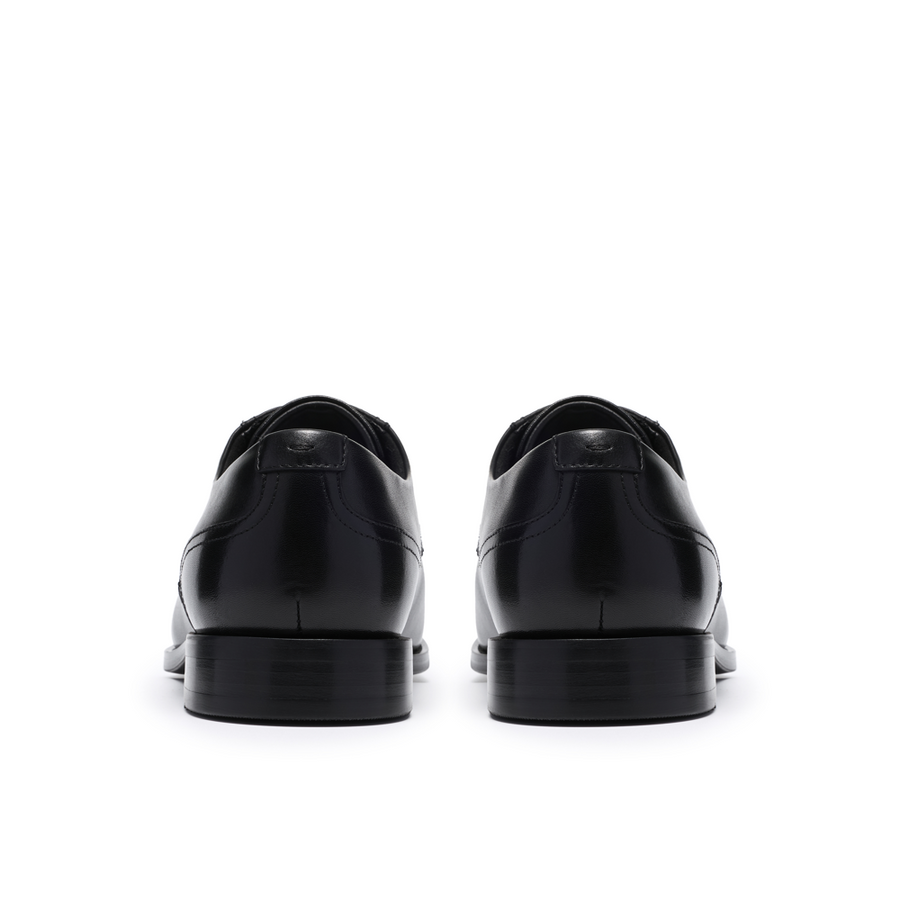 Clarks Bowburn Cap Mens Shoe-Black Leather G