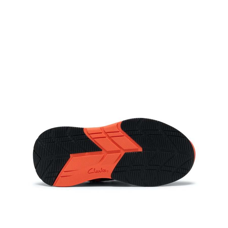 Clarks Gleam Go K 'G' Fit Shoe-Black/Red