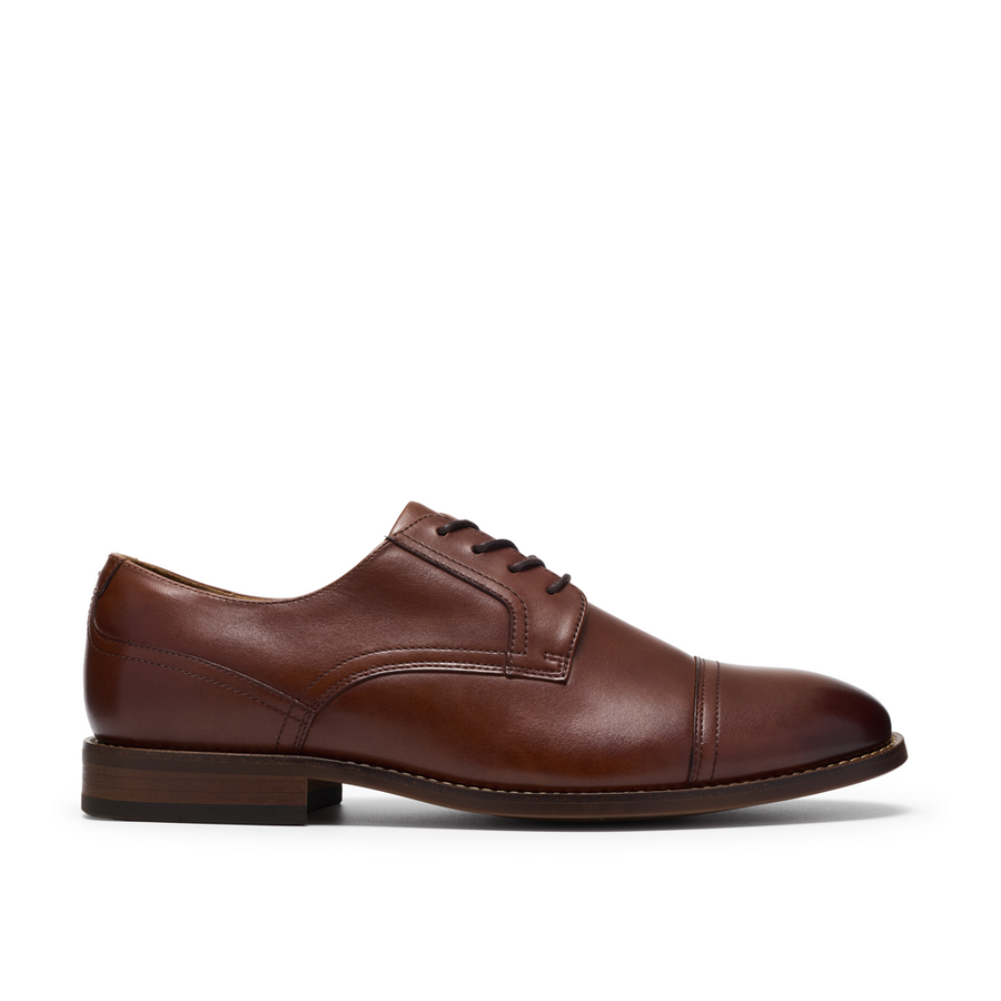 Clarks Bowburn Cap Mens Shoe-Tan Leather G