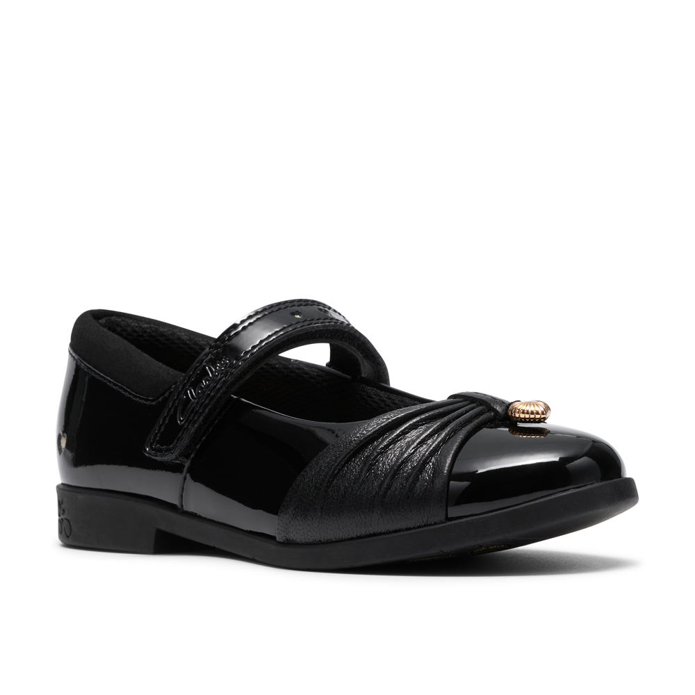 Clarks Lock Gem K Shoe-Black Patent G