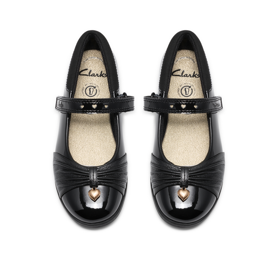 Clarks Lock Gem K Shoe-Black Patent F
